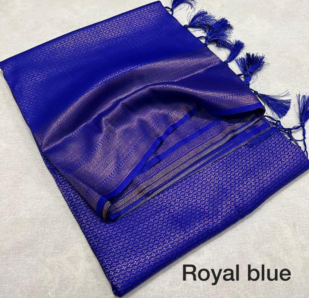 A Premium Kubera Pattu Soft Silk Saree with Blouse