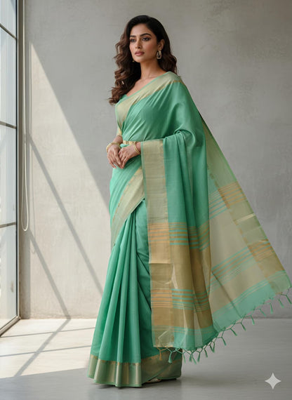 Hansini - Classic Silk Saree in Beautiful Pastel Colours with Fully Stitched Blouse of your style