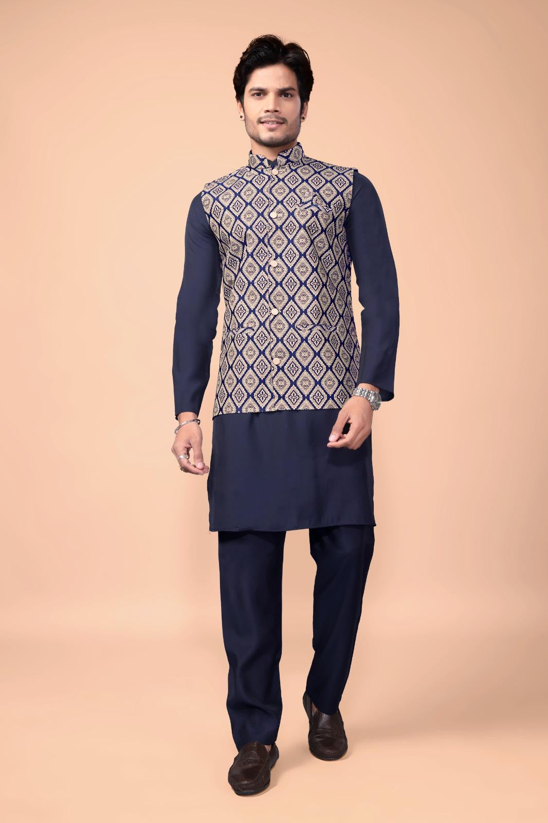 Royal Koti Kurta with Pajama - Wedding & Festival Special Outfit for Men