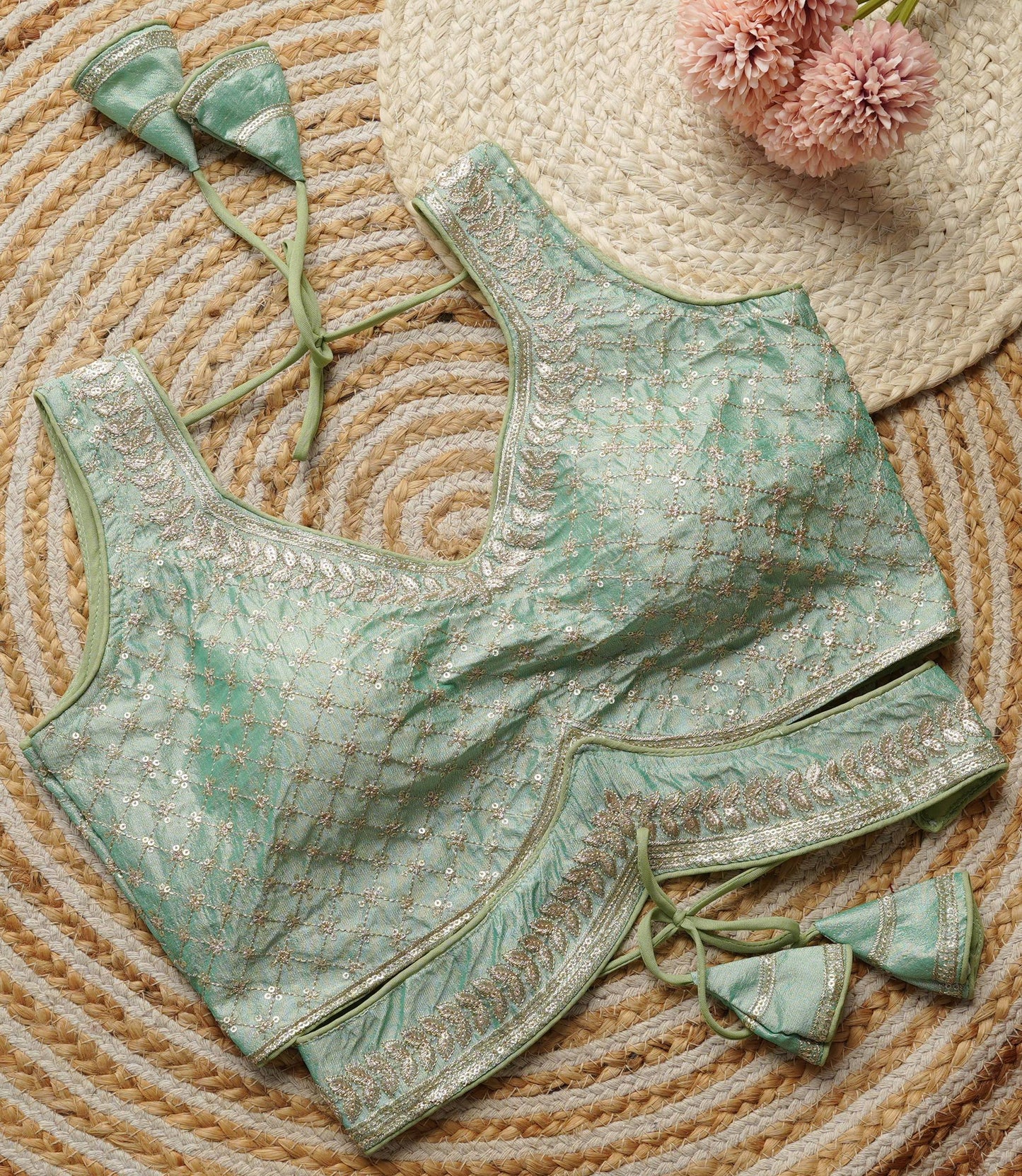 Yuvika - Beautiful Readymade Blouse to Pair with any saree or lehenga with Belt