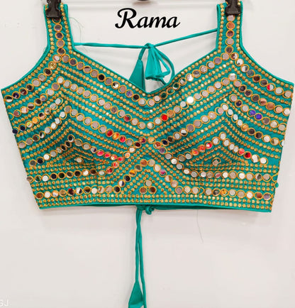 Sanvi - Premium Real Mirror Ready to Wear Blouse to match with Saree or Lehengas