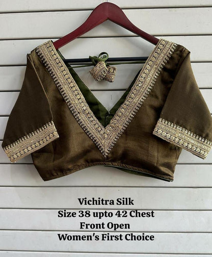 Vichitra silk premium readymade blouse