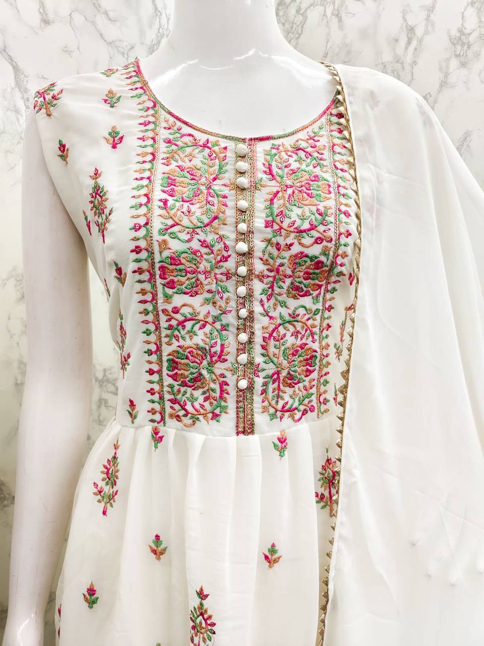 Embroidered Sharara suit