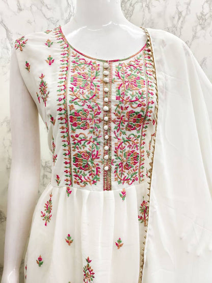 Embroidered Sharara suit