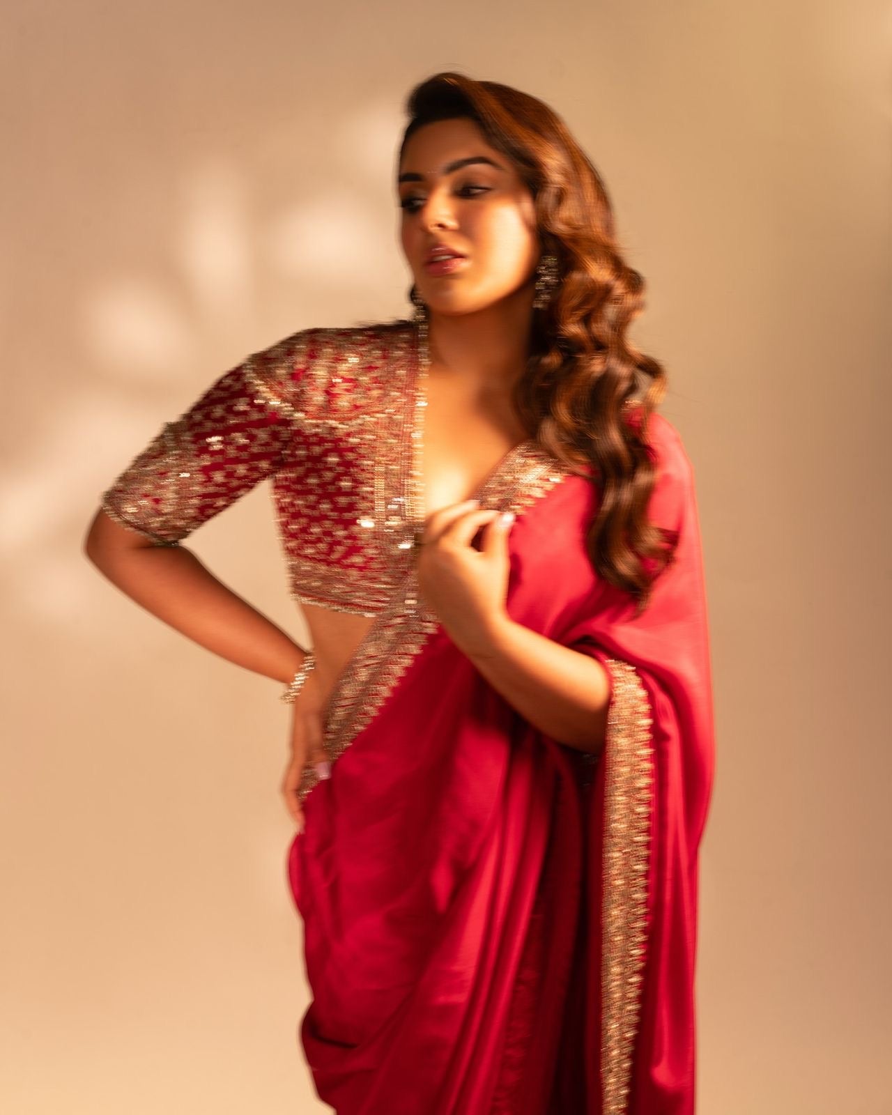 Sitara - Beautiful Silk Sequins Embroidered Saree with Stitched Blouse