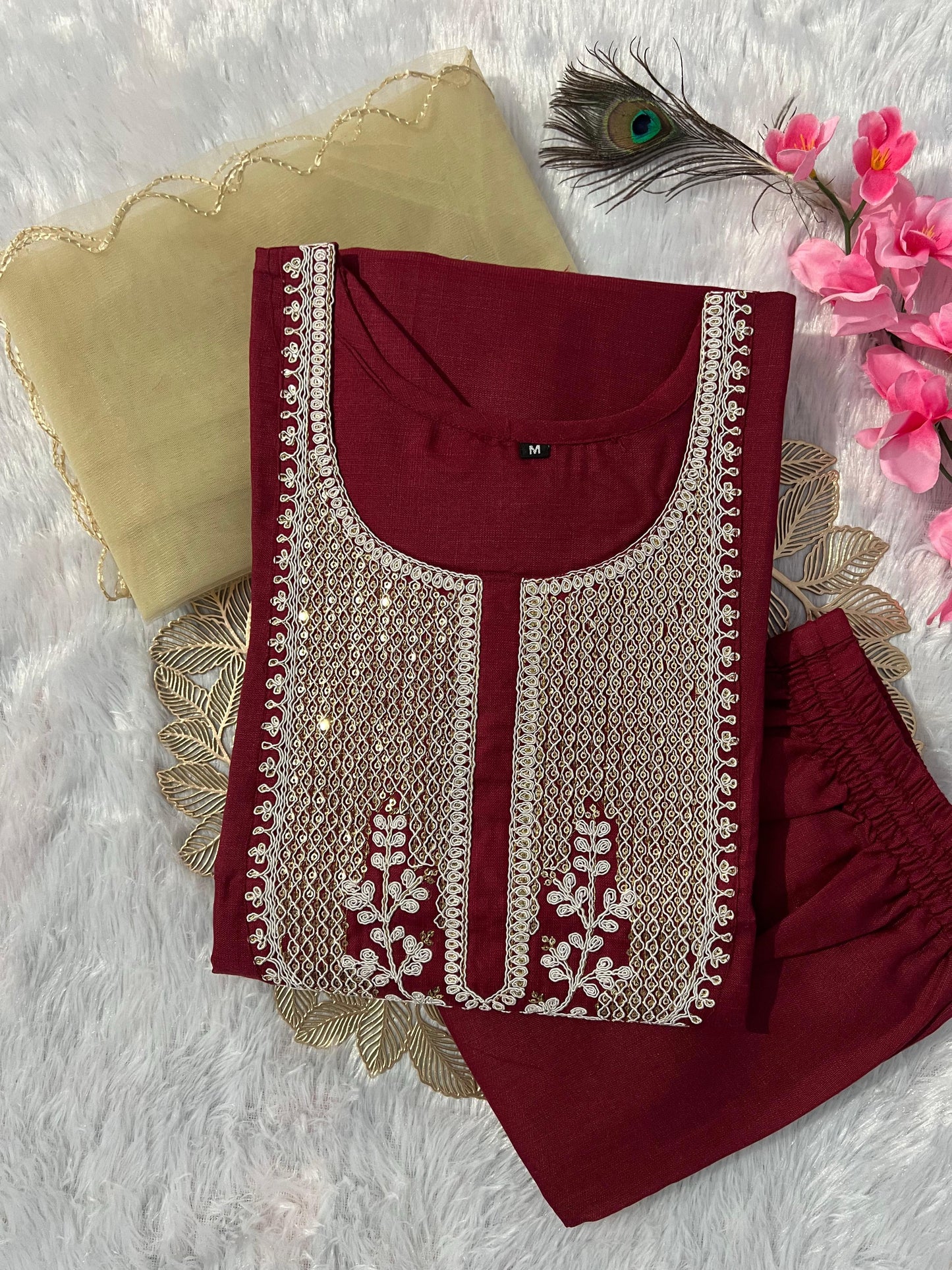 Gulzar - Soft Cotton Kurti with Minimal Sequins Work