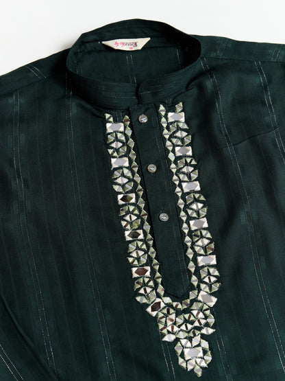 Ramjat - Premium Mens Silk kurta with Pajama and Printed Dupatta