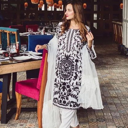 Soft georgette suit pair fully stitched