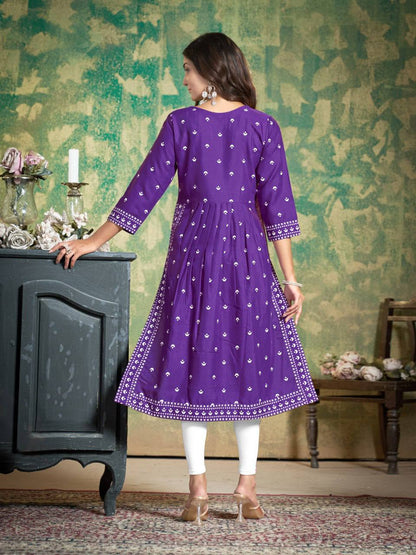 Sakhi - Soft Cotton Embroidered Kurti Set