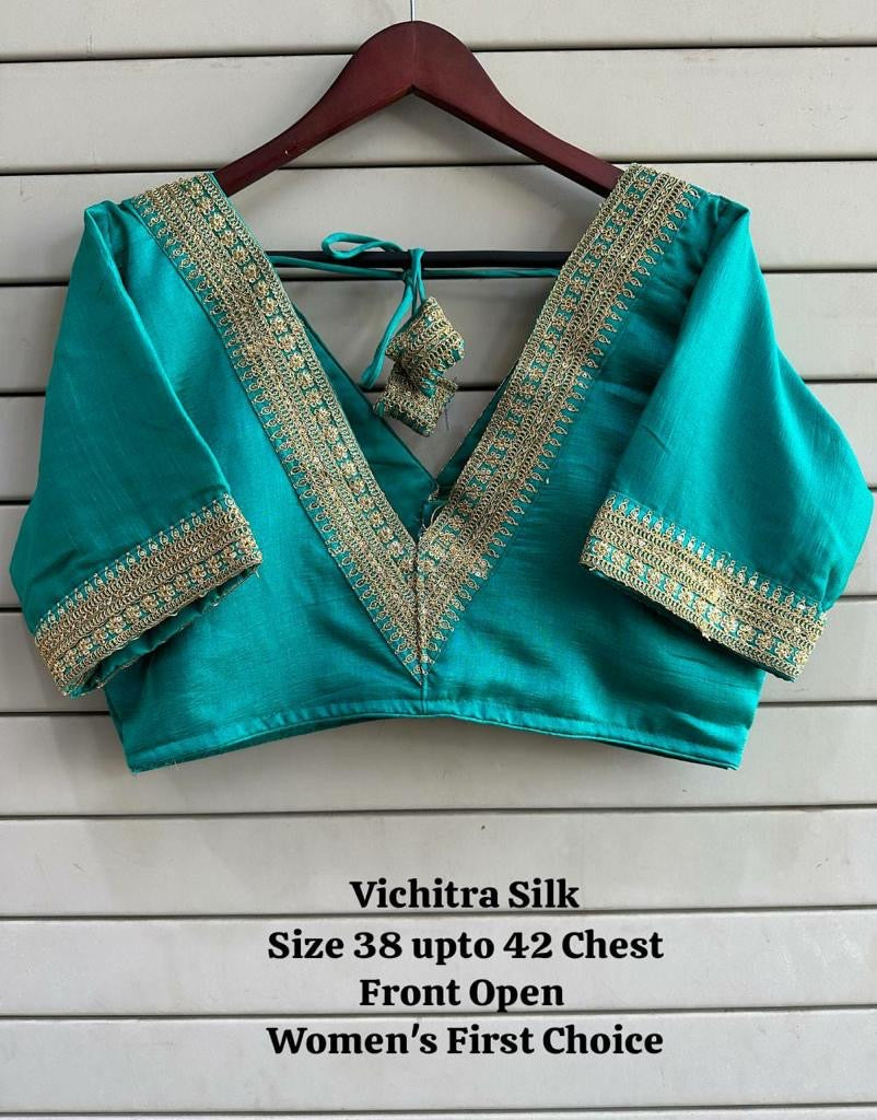 Vichitra silk premium readymade blouse