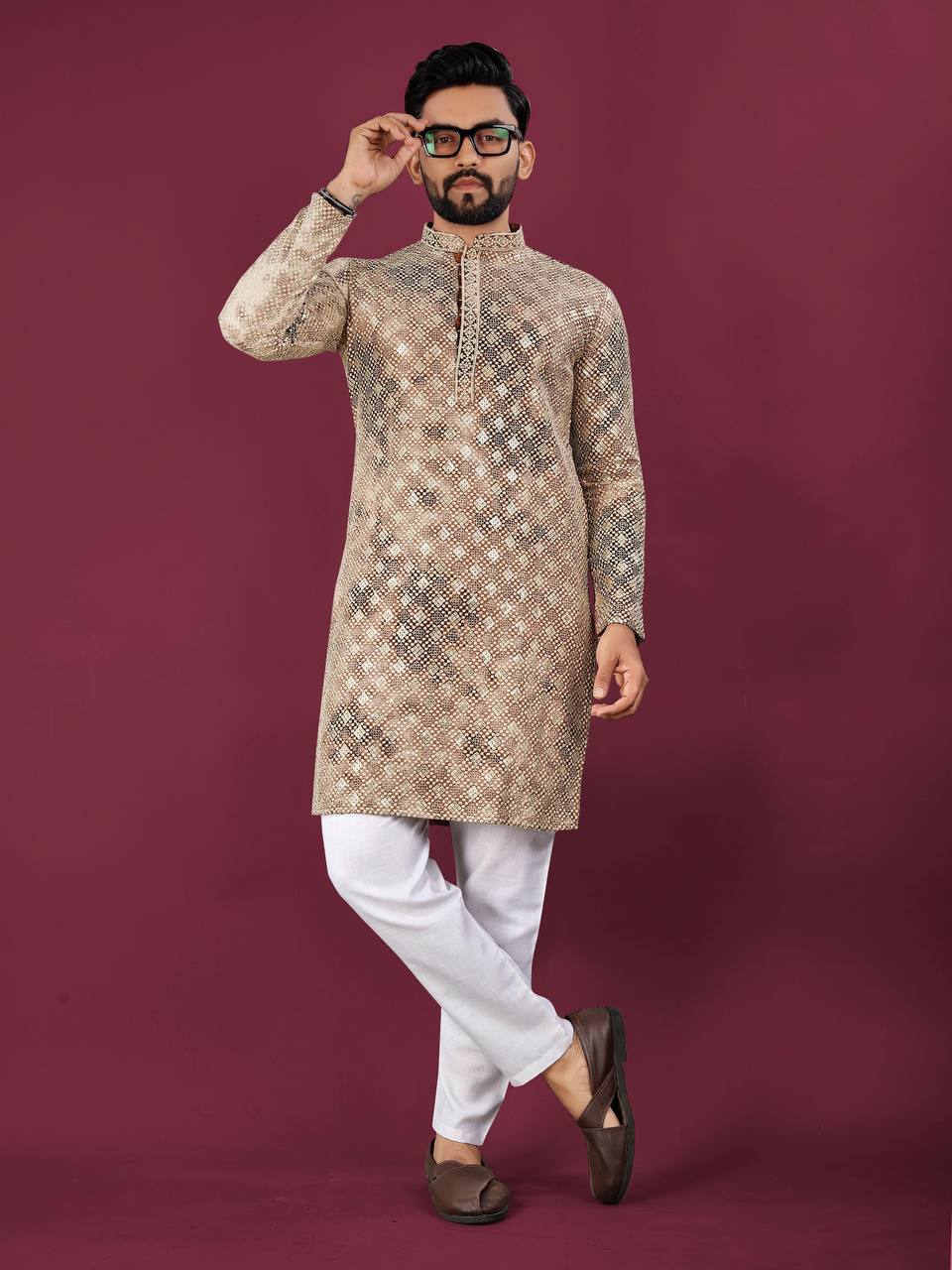 Men's Premium Chikankari Work Kurta with Pajama
