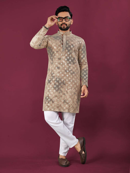 Men's Premium Chikankari Work Kurta with Pajama