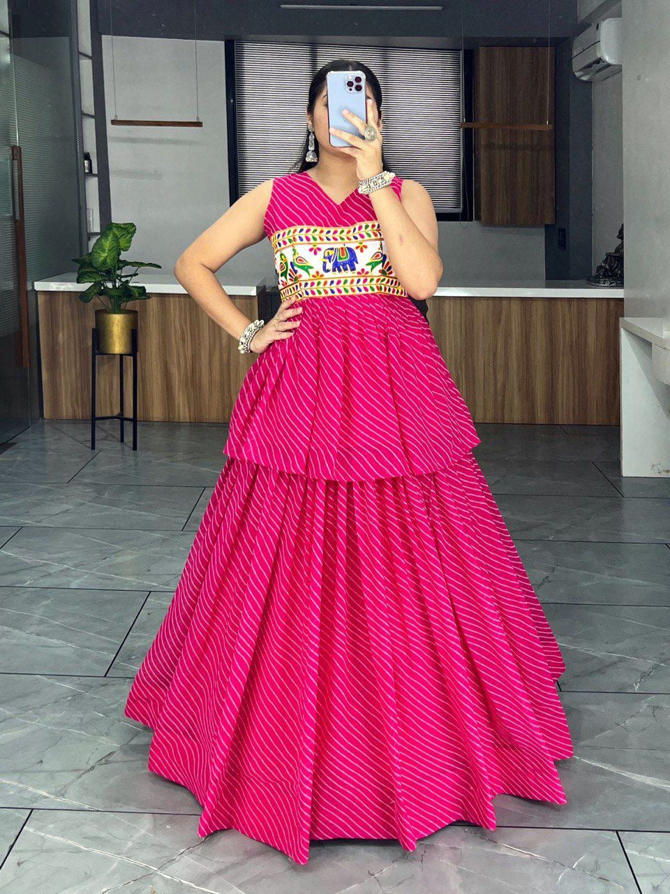 Navratri Special Kediya Style Georgette Leriyu Chaniya Choli