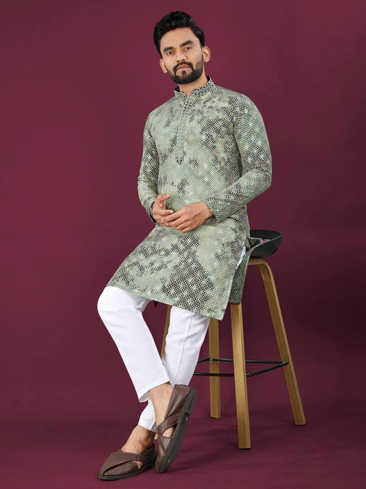 Men's Premium Chikankari Work Kurta with Pajama