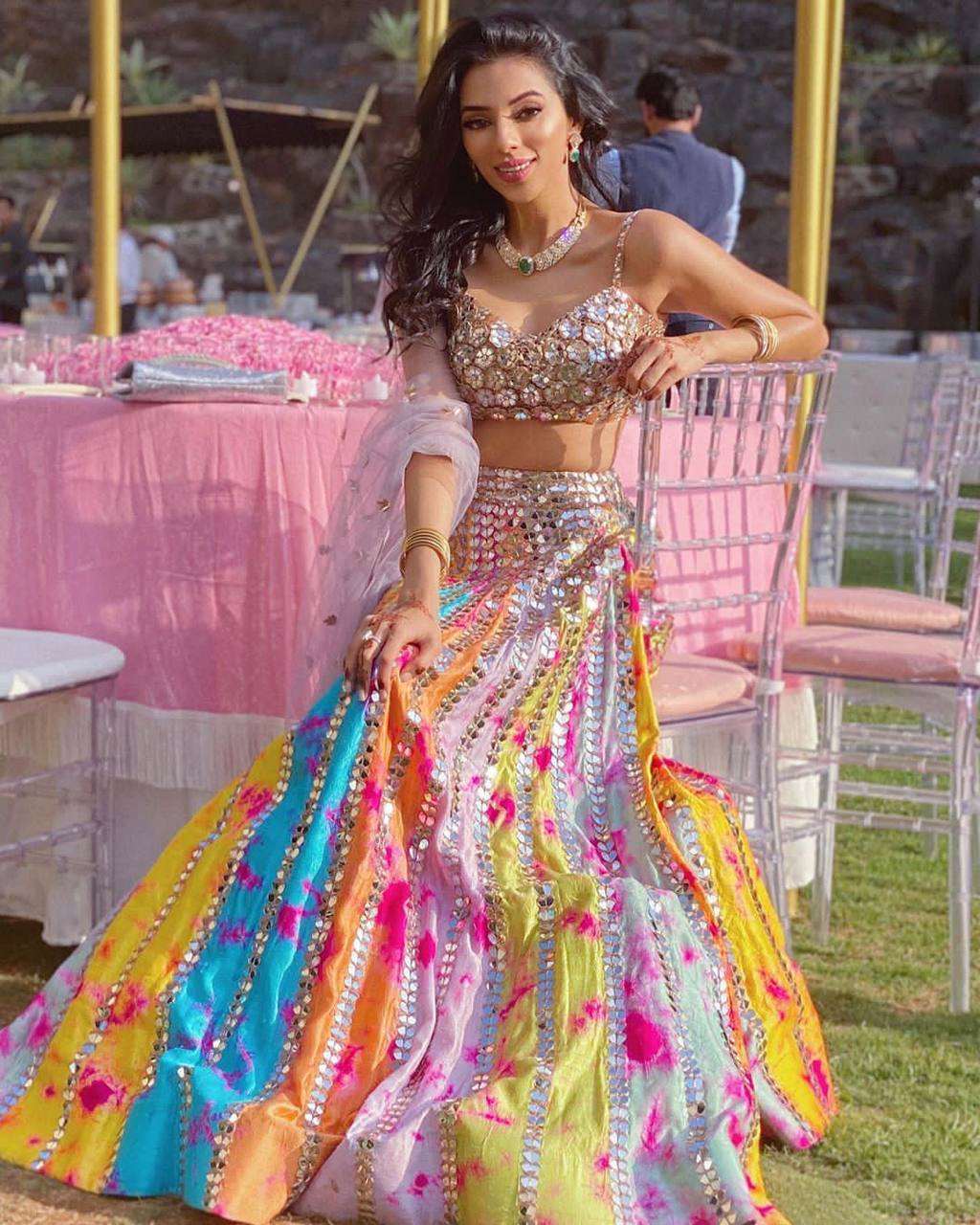 Colourful fully stitched lehenga