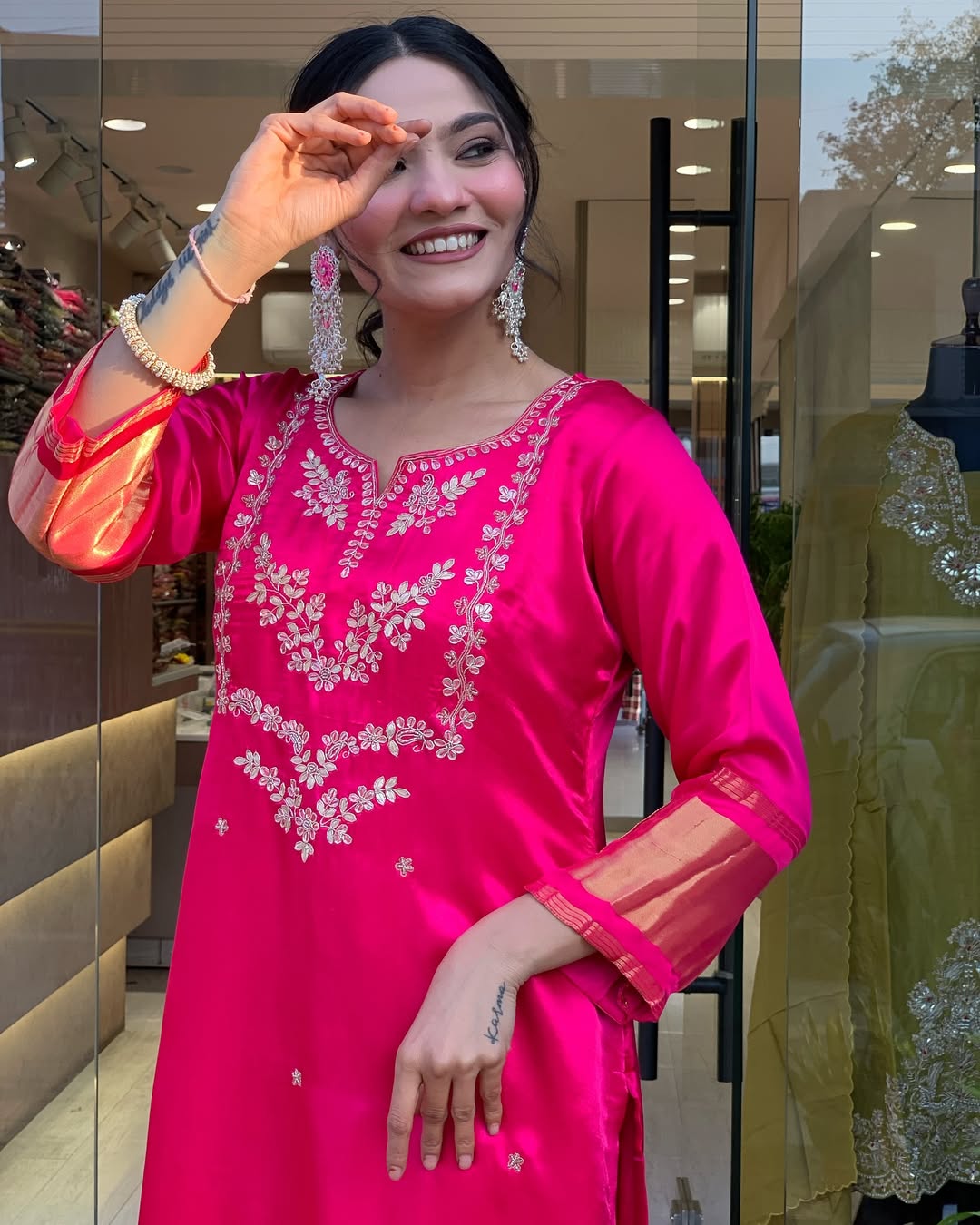 Tamanna - Premium Silk Kurti Set for all occasions