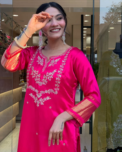 Tamanna - Premium Silk Kurti Set for all occasions