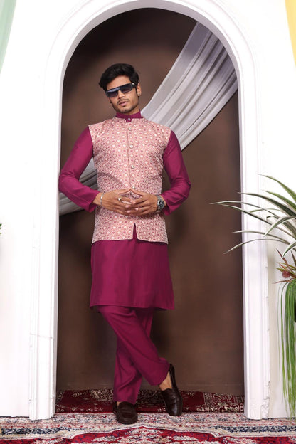 Classic Koti Kurta Outfit - Stylish Ethnic Set for Men