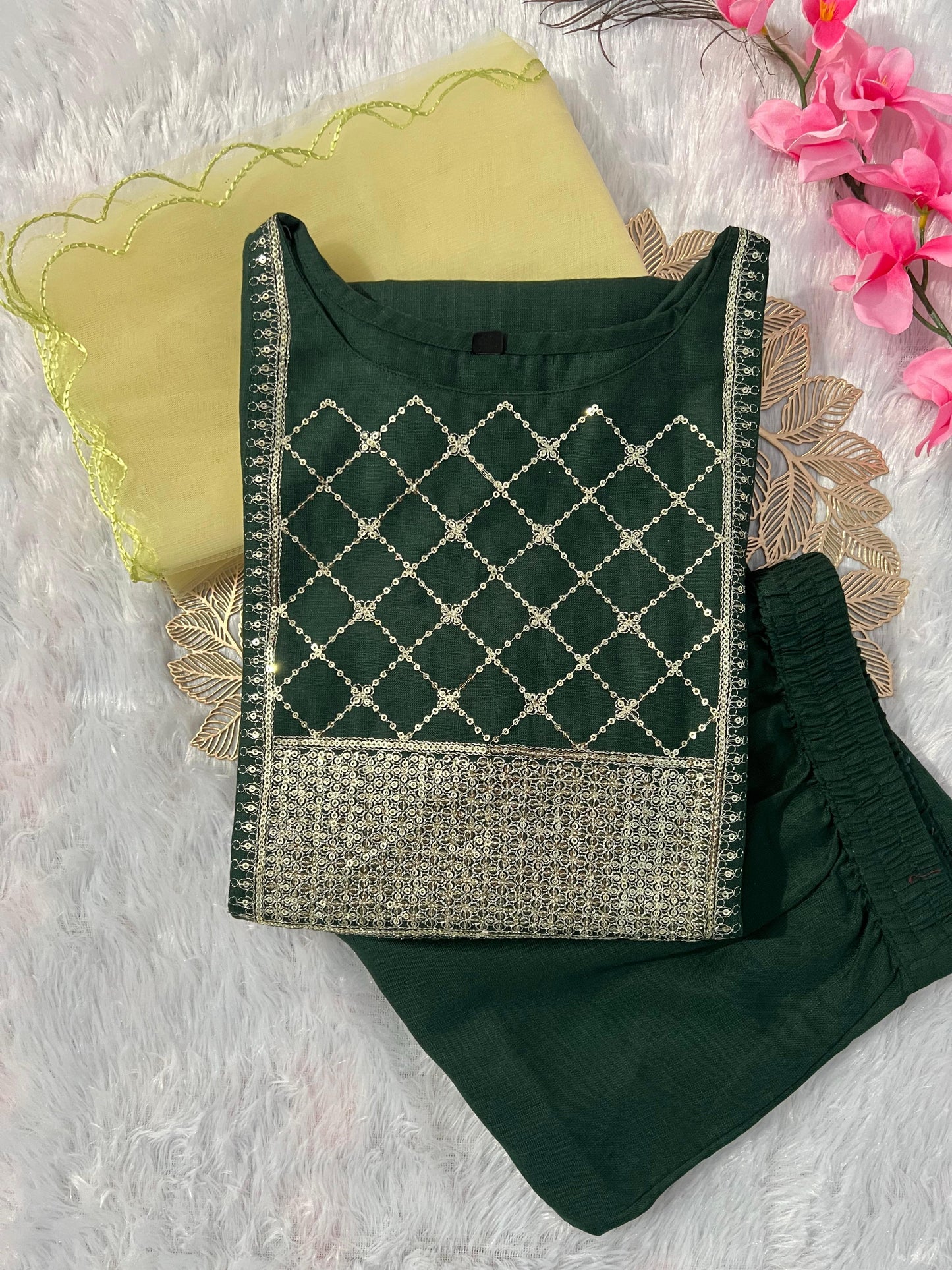 Gulzar - Soft Cotton Kurti with Minimal Sequins Work