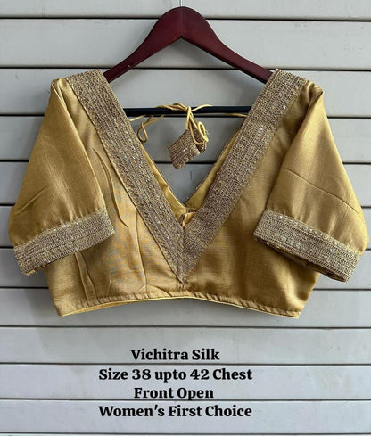 Vichitra silk premium readymade blouse