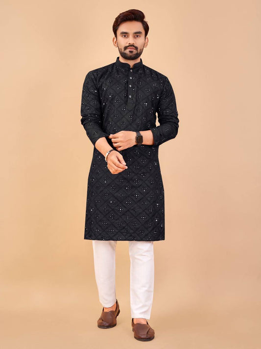 Mirror work kurta with pant