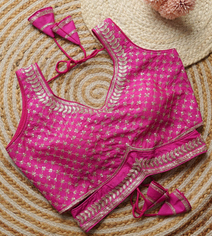 Yuvika - Beautiful Readymade Blouse to Pair with any saree or lehenga with Belt