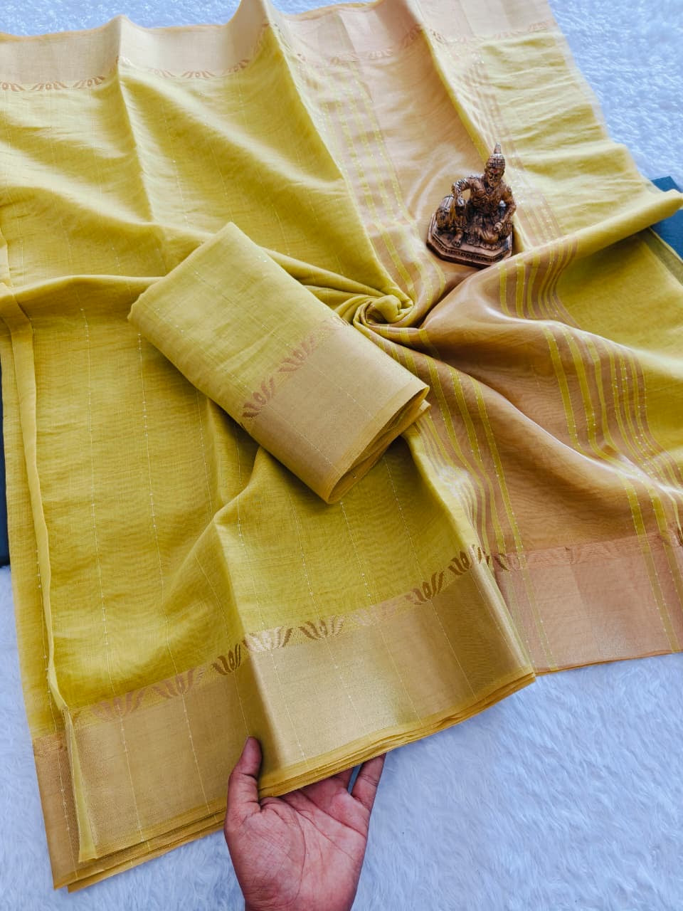 Hansini - Classic Silk Saree in Beautiful Pastel Colours with Fully Stitched Blouse of your style