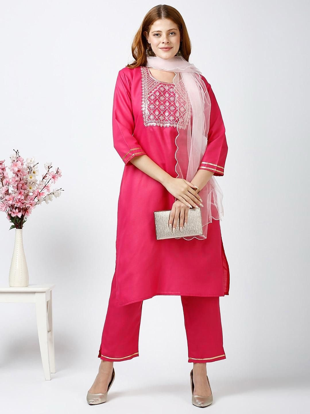 Gulzar - Soft Cotton Kurti with Minimal Sequins Work
