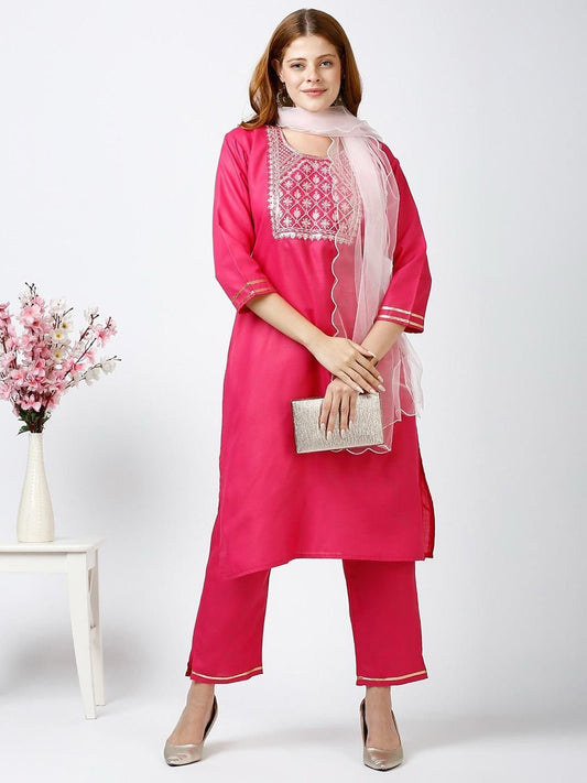 Gulzar - Soft Cotton Kurti with Minimal Sequins Work