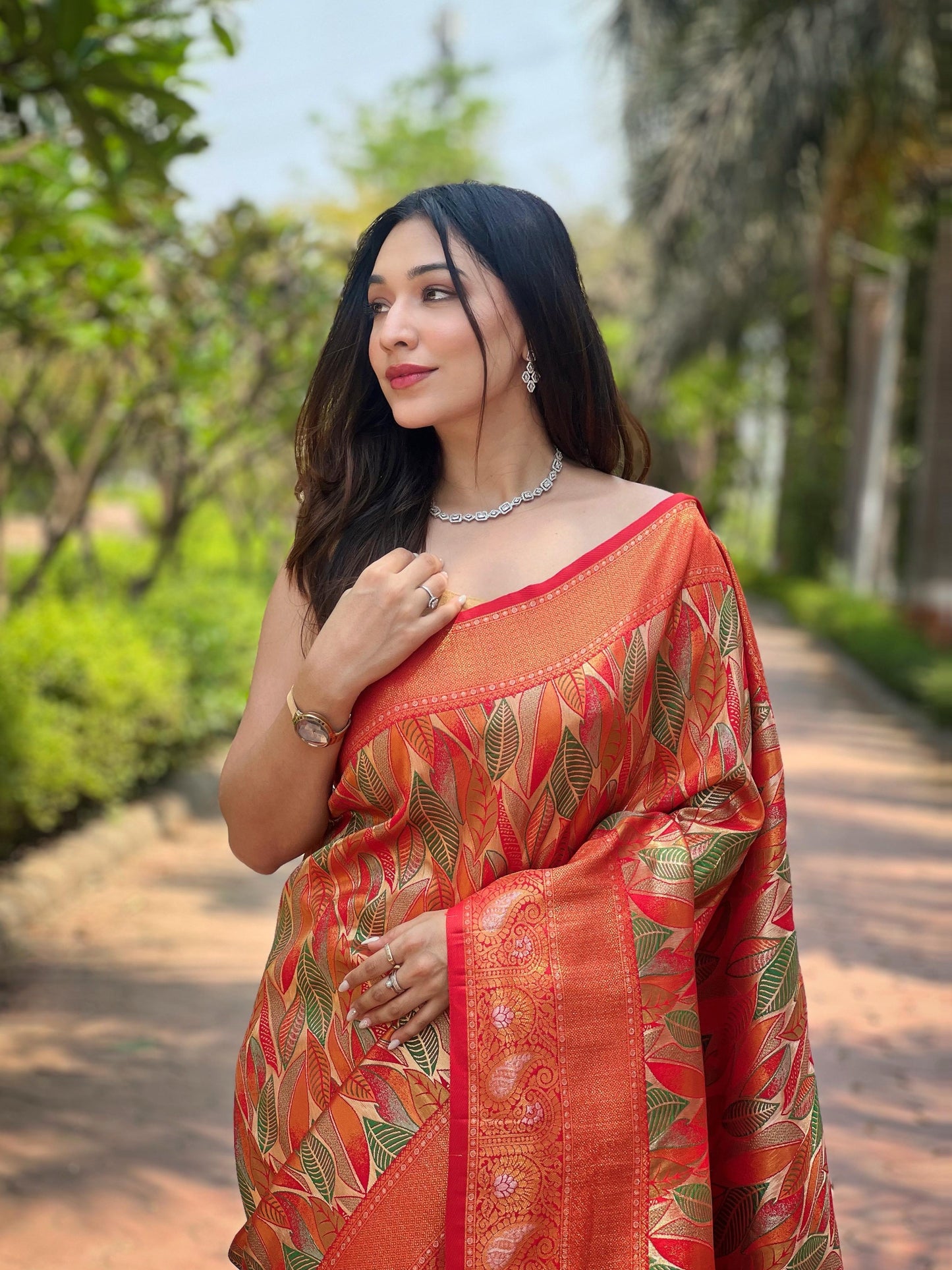 Kanika - Pure Kanchipattu Silk exquisite weaves body Saree with Stitched Blouse Options