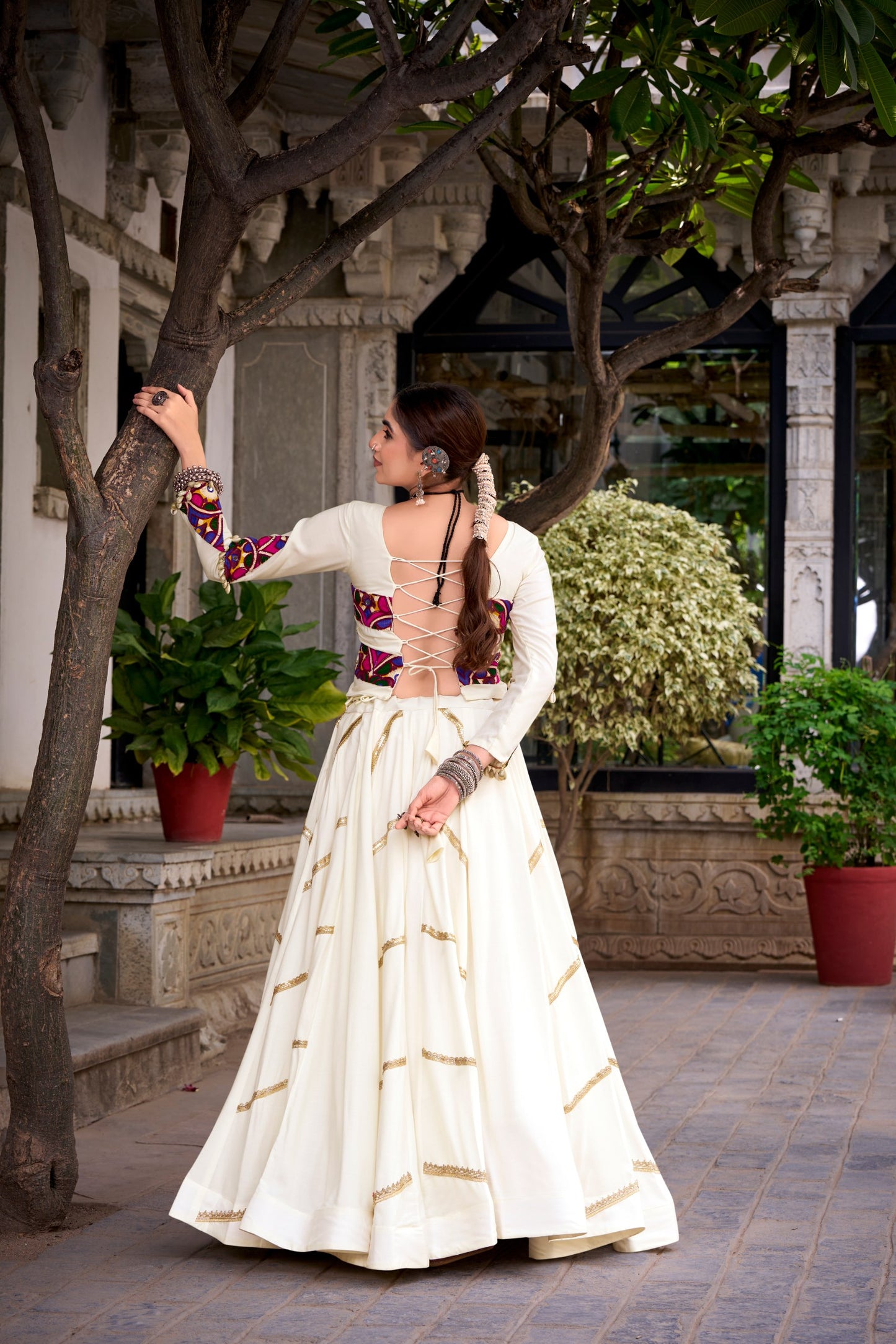 Raas - Pure Rayon Cotton Sequins Work Chaniya Cholis with Koti Style Fully Stitched