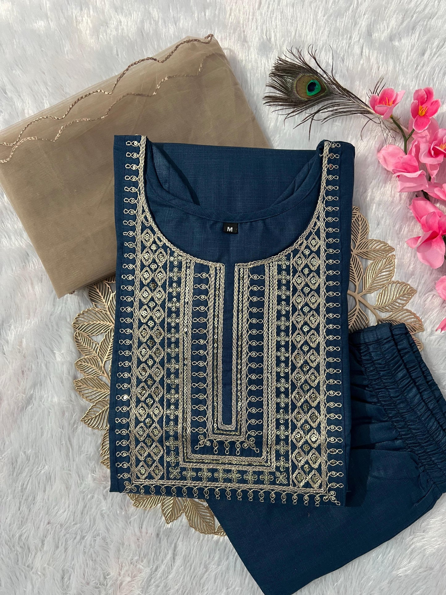 Gulzar - Soft Cotton Kurti with Minimal Sequins Work