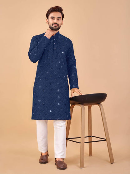 Mirror work kurta with pant