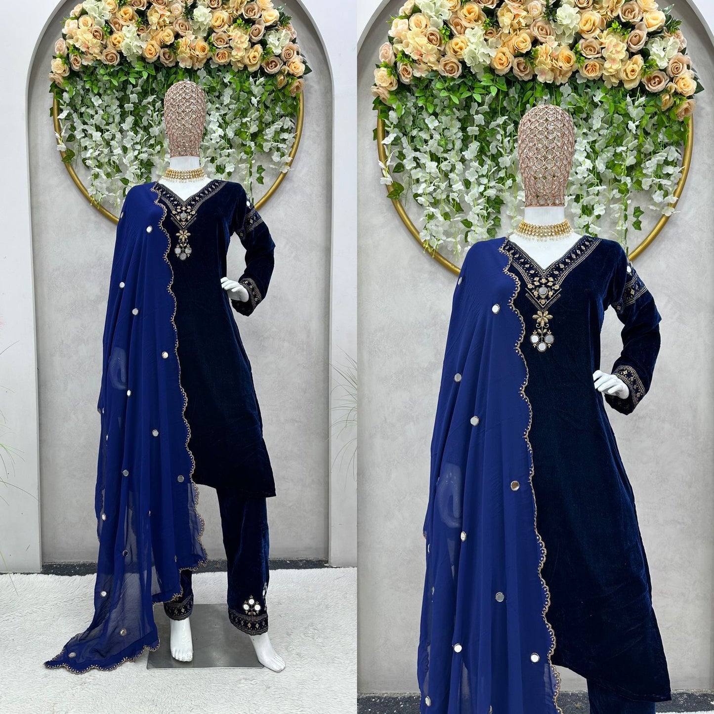 Premium Velvet Minimalist Suit Fully Stitched