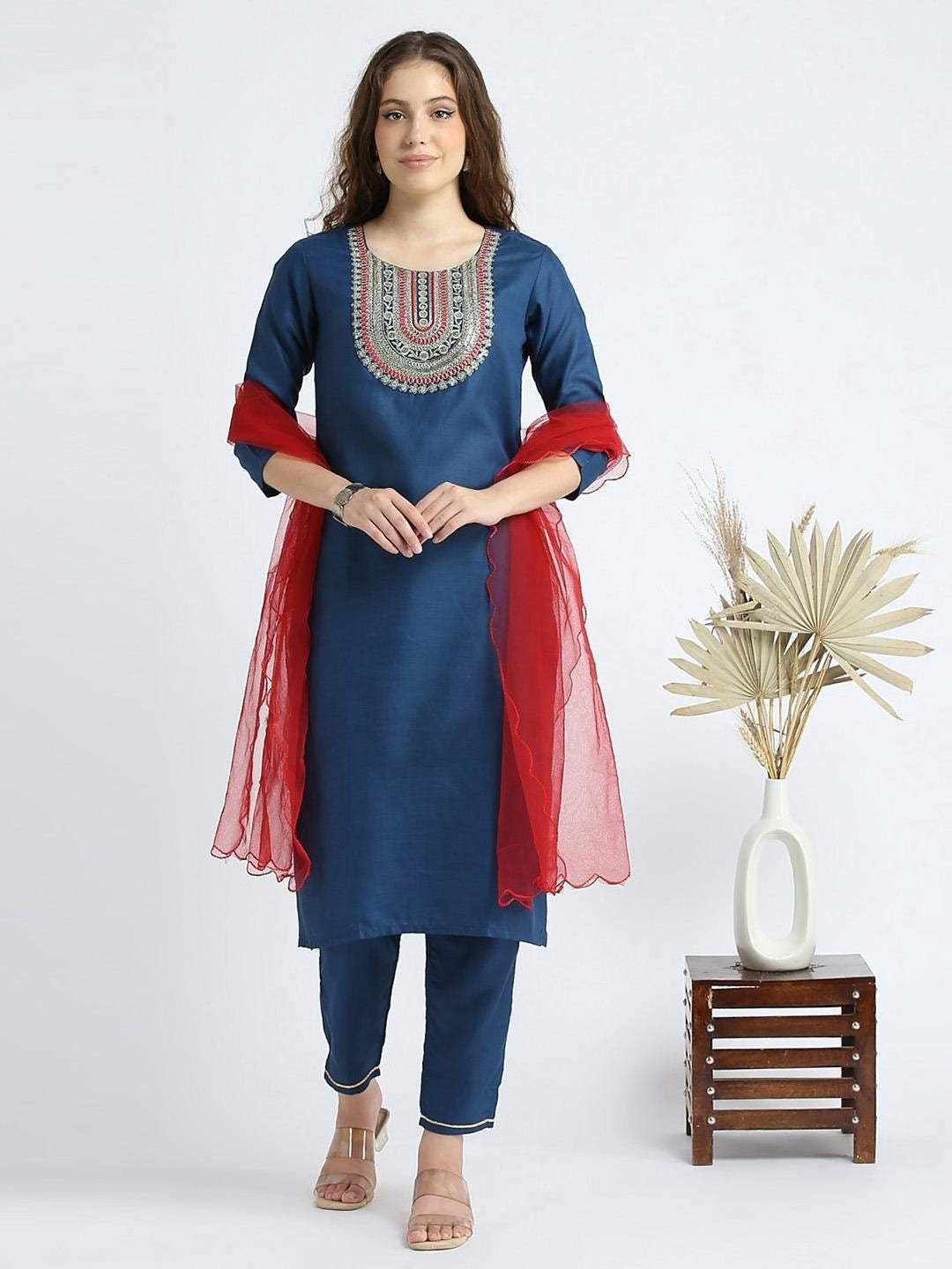 Gulzar - Soft Cotton Kurti with Minimal Sequins Work