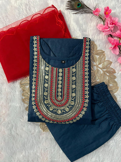Gulzar - Soft Cotton Kurti with Minimal Sequins Work