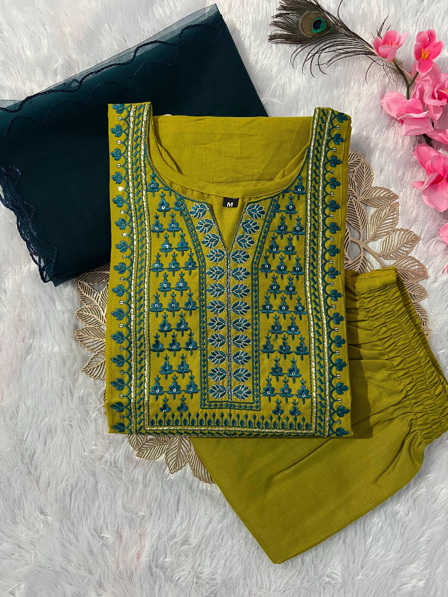 Gulzar - Soft Cotton Kurti with Minimal Sequins Work