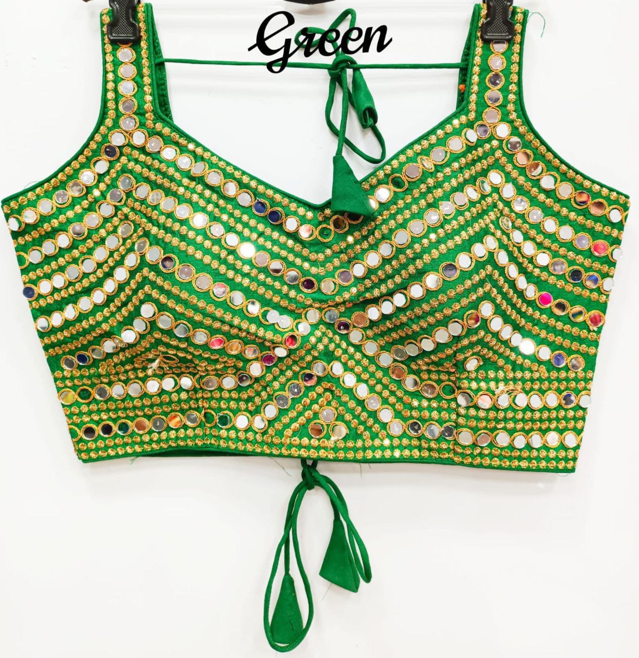 Sanvi - Premium Real Mirror Ready to Wear Blouse to match with Saree or Lehengas