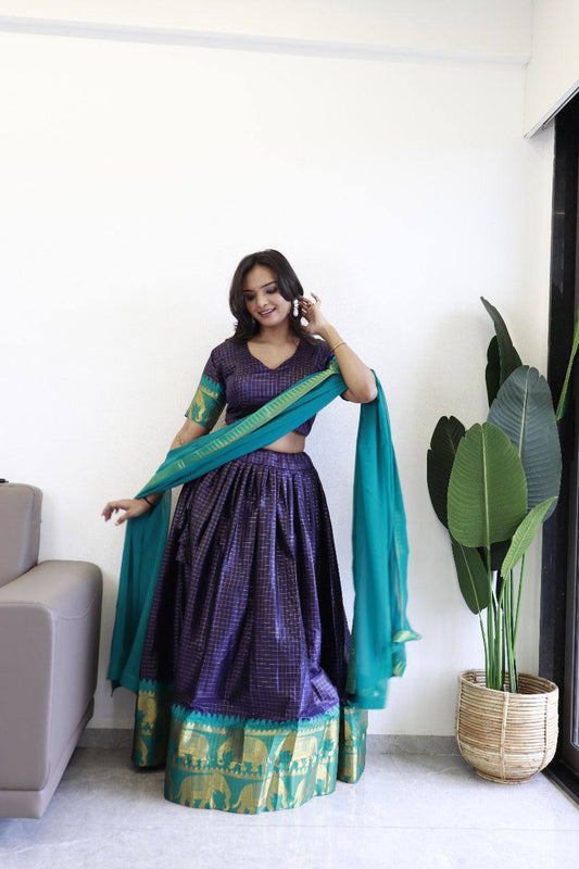 Pure Silk fully stitched classic simple lehenga