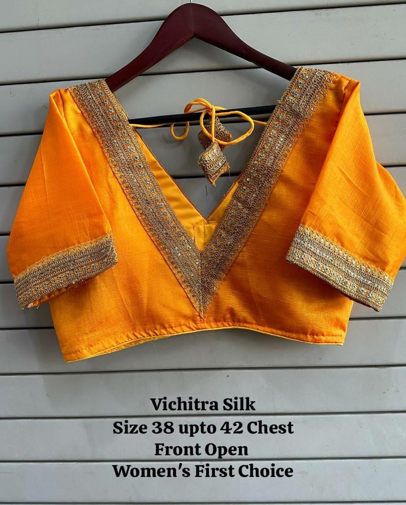 Vichitra silk premium readymade blouse