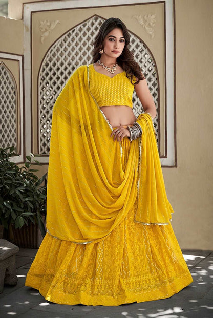 Georgette premium fully stitched lehenga
