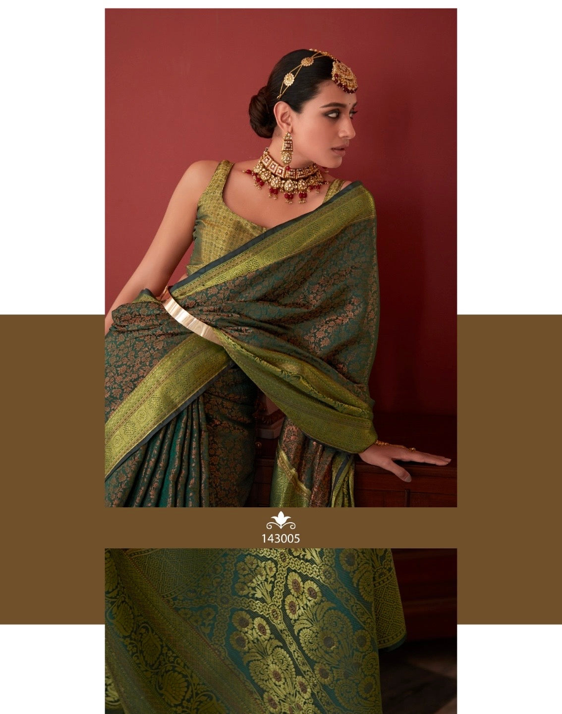 Pure Kashmira Silk Premium saree with stitched blouse