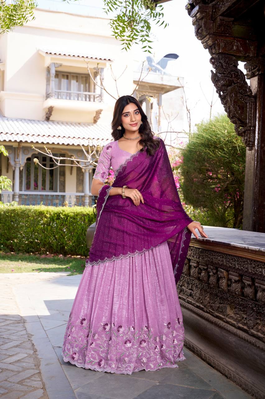 Beautiful Embroidered Fully Stitched Lightweight Lehengas