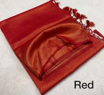 A Premium Kubera Pattu Soft Silk Saree with Blouse