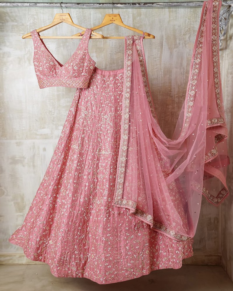 Hawaain Peach Premium Readymade Lehenga Choli