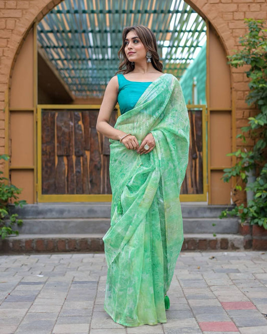 Nayara - Premium Organza Saree with fully stitched options