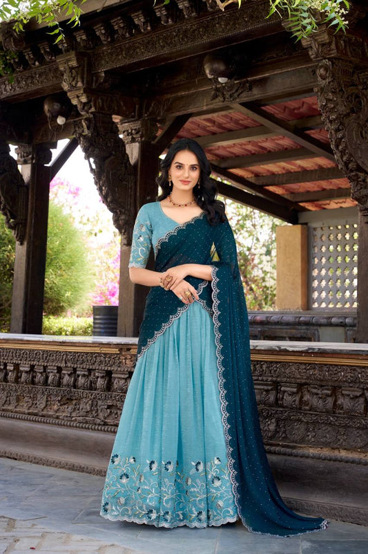 Beautiful Embroidered Fully Stitched Lightweight Lehengas