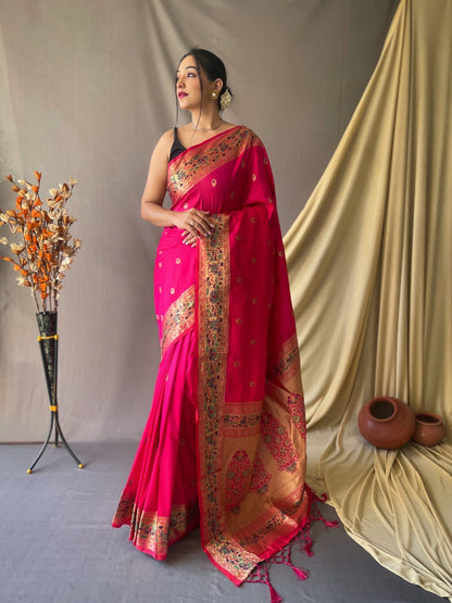 Pure paithani silk saree with stitched blouse