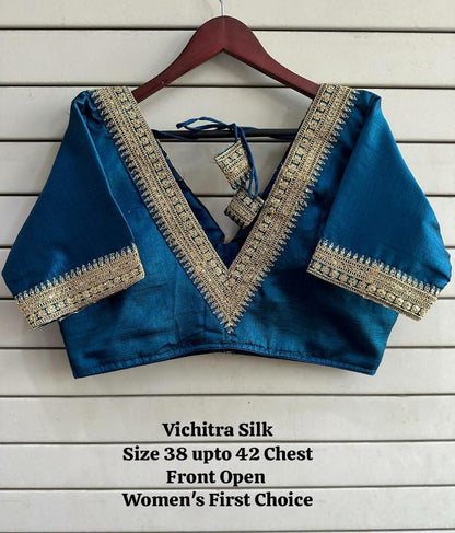 Vichitra silk premium readymade blouse