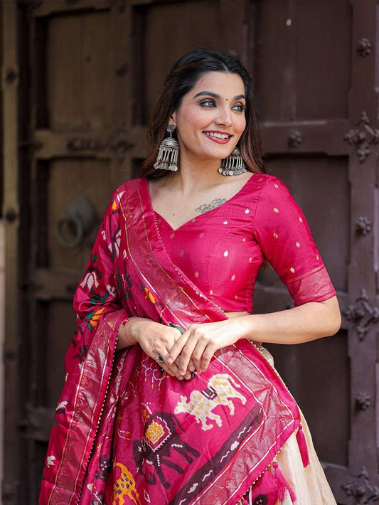 Dola silk premium printed lehenga